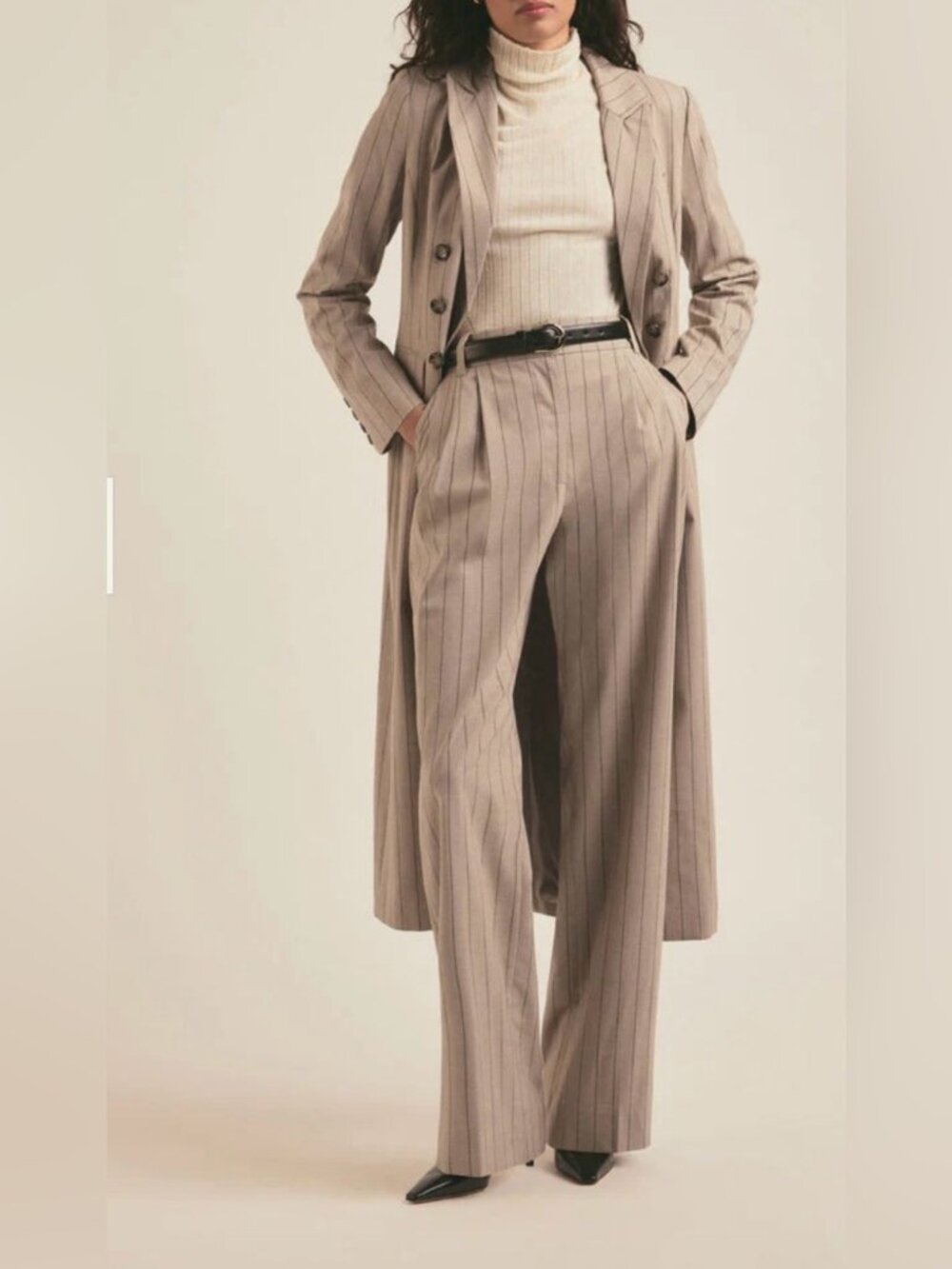 FAVORITE DAUGHTER The Dream Favorite Pant Natural Pinstripe 6